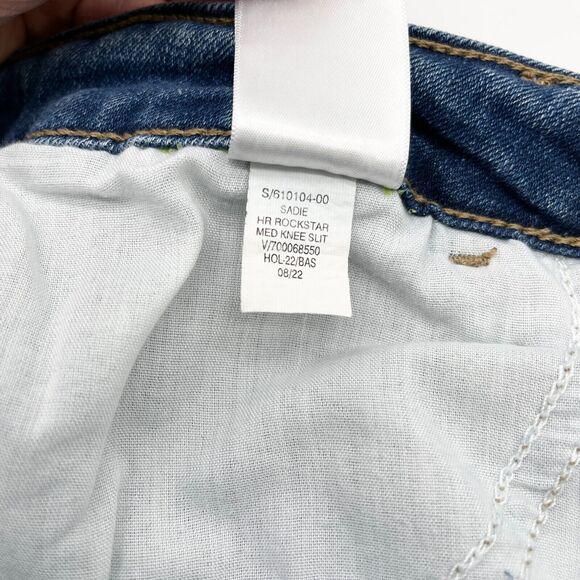 Old Navy Womens Jeans Size 12 Short High Rise Rockstar Super Skinny Distressed - Picture 8 of 11